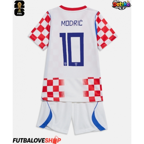 Dres Chorvátsko Luka Modric #10 Domáci pre deti MS 2026 Krátky Rukáv (+ trenírky)